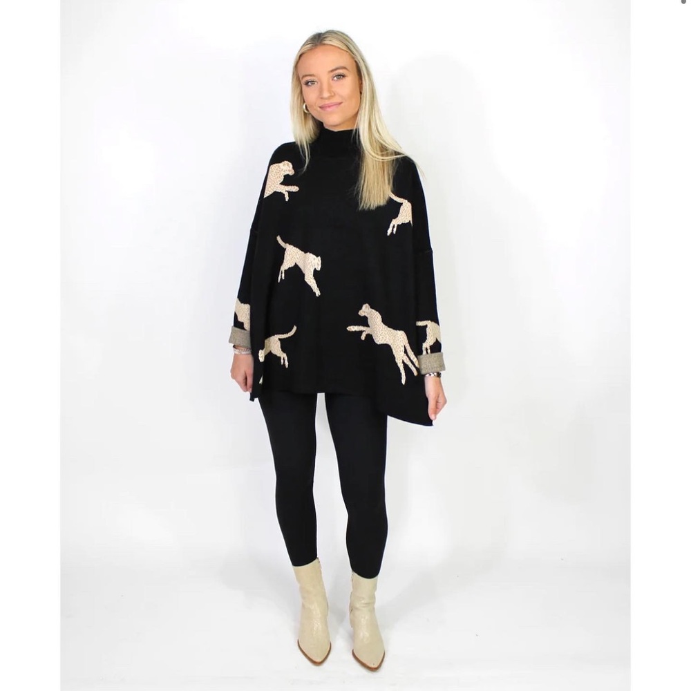 Black and Tan Leopard Sweater